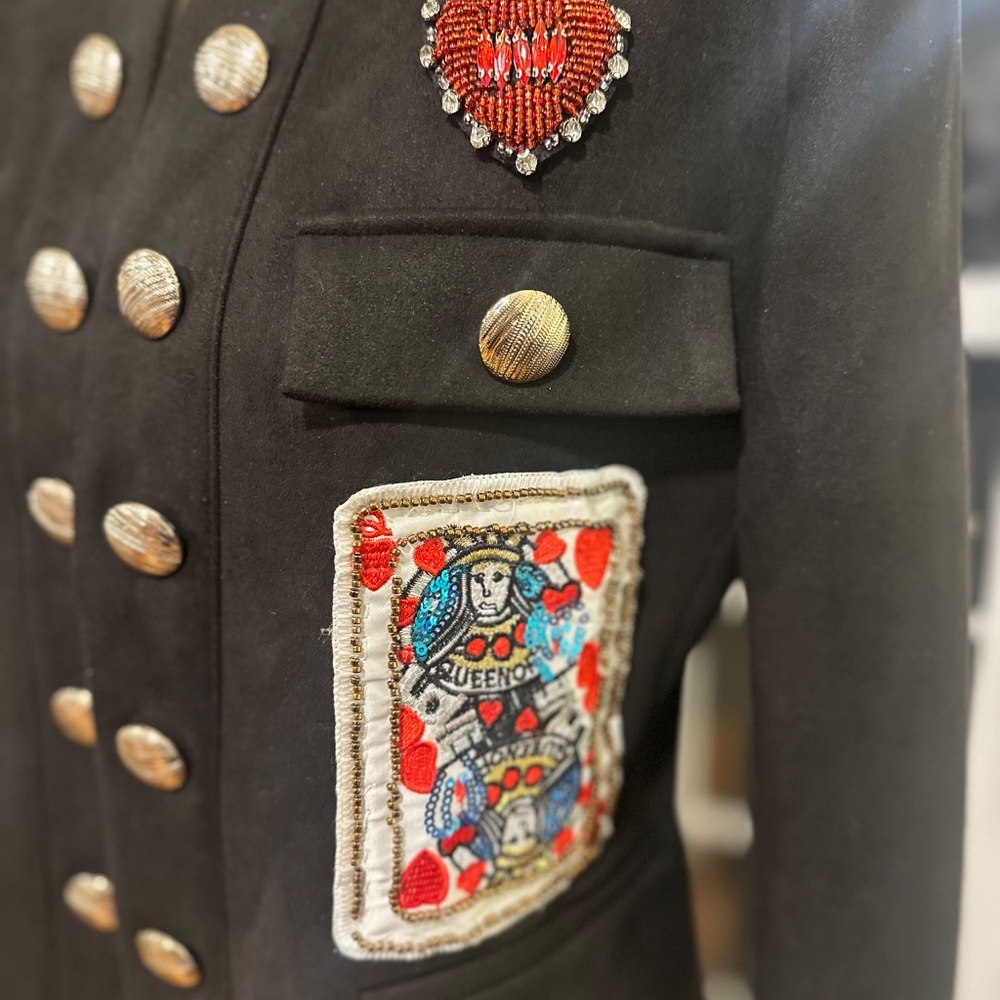JASON WU Embellished Military Short Blazer - Picture 2 of 4